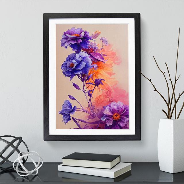 Pretty Flowers No.2 - Single Picture Frame Painting Marlow Home Co. Size: 46cm H x 34cm W x 2cm D, Frame Colour: Black Framed on Productcaster.