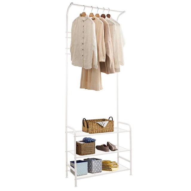 Iron Freestanding 8 - Hook Coat Rack Rebrilliant Colour: White on Productcaster.