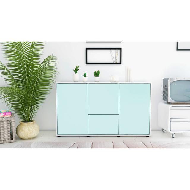 Spiers Sideboard Brayden Studio Colour: White and Light Blue on Productcaster.