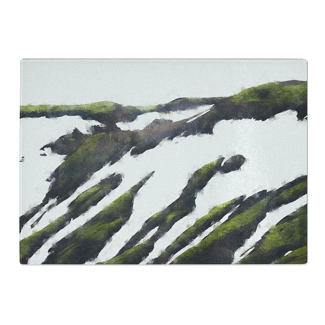 Hills in Iceland Painting Chopping Board East Urban Home Size: 0.4cm H x 28.5cm W x 39cm L on Productcaster.