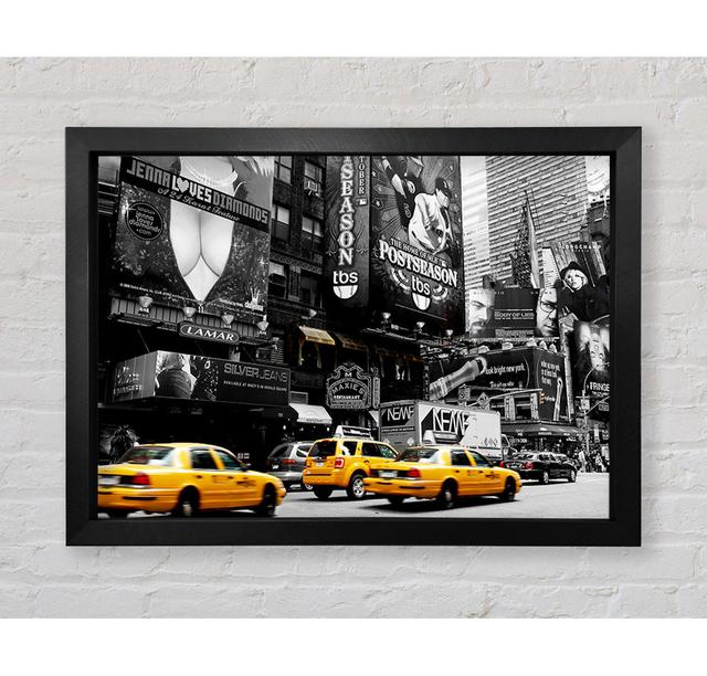 Nyc Broadway Cabs B N W Yellow - Print Bright Star Size: 59.7cm H x 84.1cm W on Productcaster.