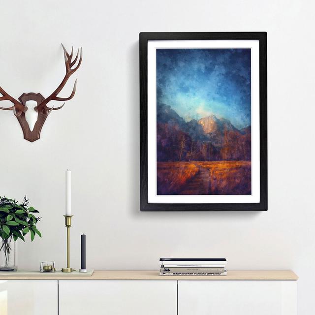 Mountain Path - Picture Frame Painting Print East Urban Home Frame Option: Black Framed, Size: 45cm H x 33cm W x 2cm D on Productcaster.