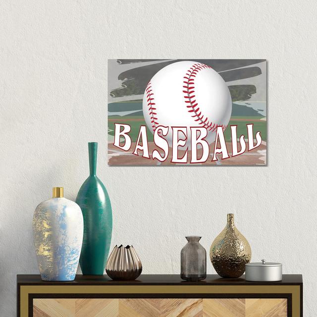 Baseball Field by Kimberly Allen - Gallery-Wrapped Canvas Giclée on Canvas Lark Manor Size: 30.48cm H x 45.72cm W x 1.905cm D, Format: Wrapped Canvas on Productcaster.