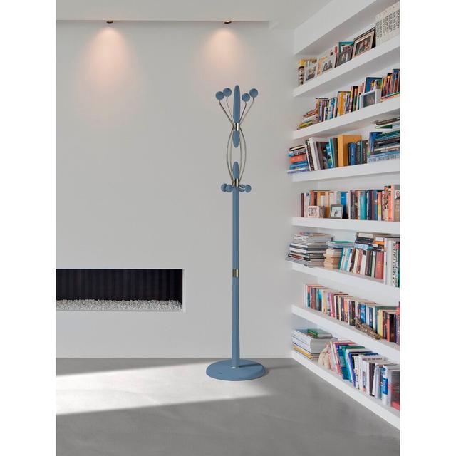 Jana Freestanding 8 - Hook Coat Rack Corrigan Studio Colour: Blue on Productcaster.