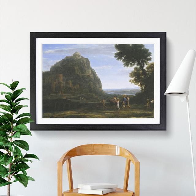 View of Delphi with a Procession by Claude Lorrain - Picture Frame Painting East Urban Home Frame Option: Black, Size: 48cm H x 65cm W x 2cm D on Productcaster.