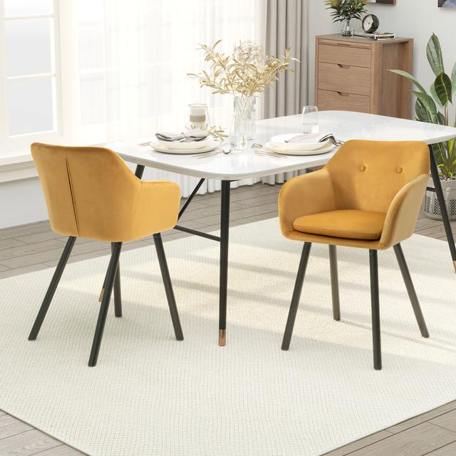 Dulcinea Upholstered Dining Chair (Set of 2) Corrigan Studio on Productcaster.