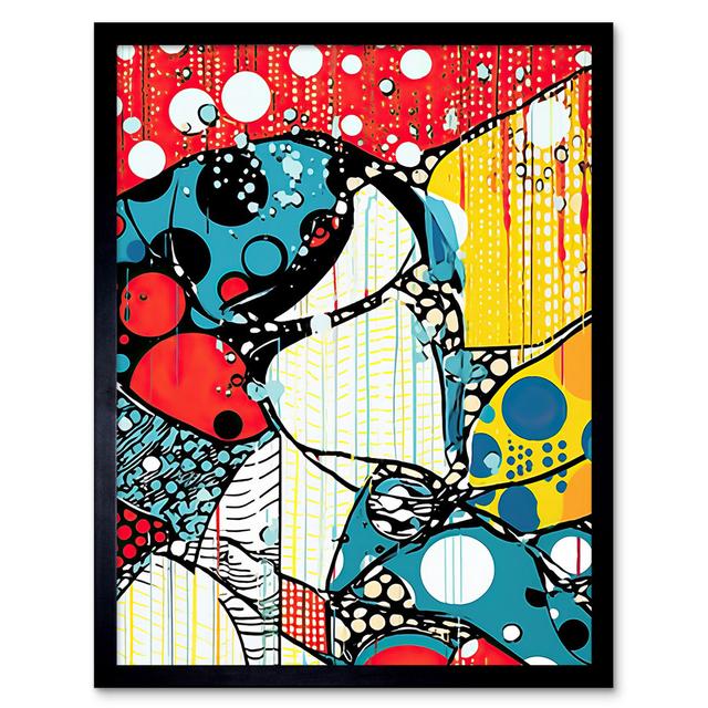 Alemar Abstract Geometric Rain - Single Picture Frame Print Marlow Home Co. on Productcaster.