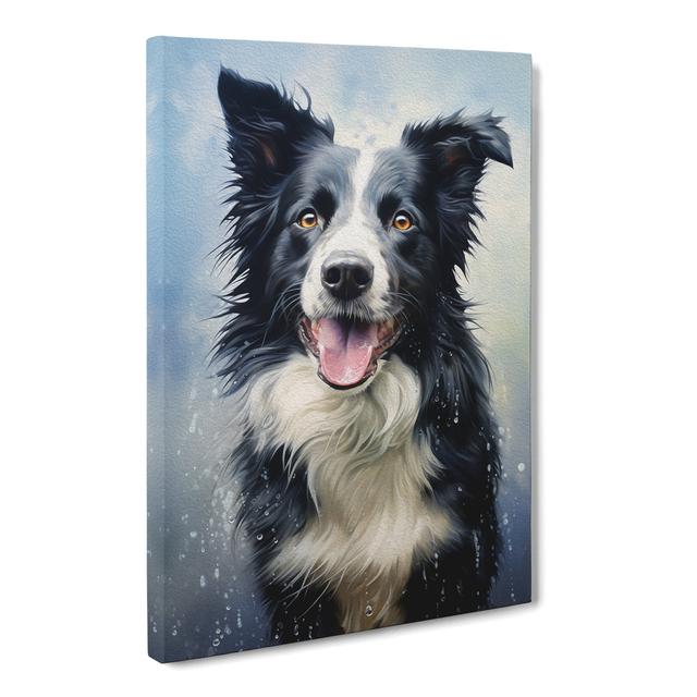 Border Collie Realism - Print Marlow Home Co. Size: 60cm H x 40cm W x 3cm D on Productcaster.