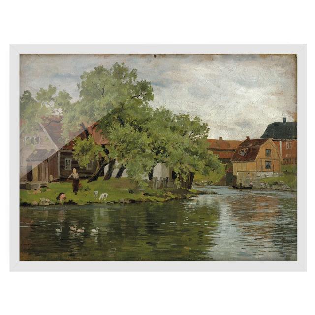 River Akerselven by Edvard Munch - Picture Frame Painting Rosalind Wheeler Frame Option: White Framed, Size: 40cm H x 55cm W x 2cm D on Productcaster.