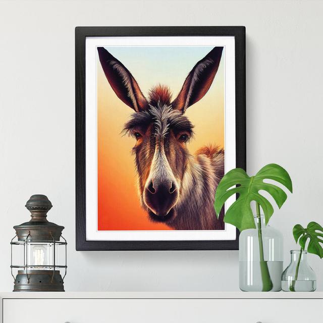 Donkey Portrait - Picture Frame Graphic Art Brambly Cottage Frame Option: Brown, Size: 64" H x 46" W on Productcaster.