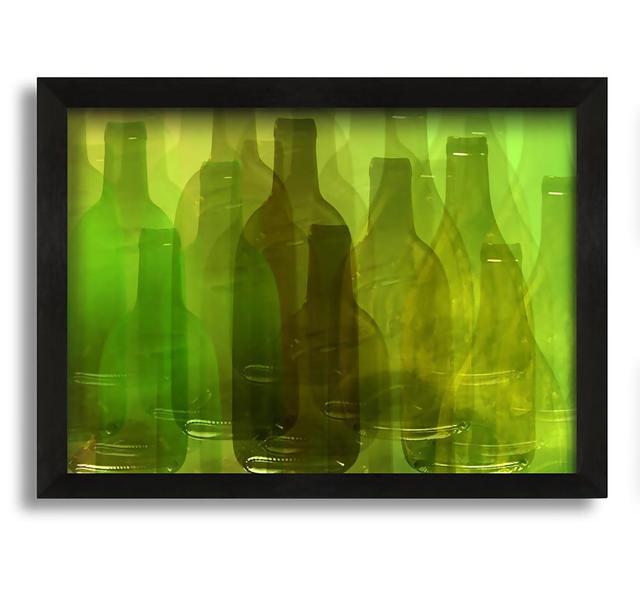 Just Wine Bottles - Picture Frame Painting on Canvas Ophelia & Co. Size: 30cm H x 42cm W x 10cm D on Productcaster.