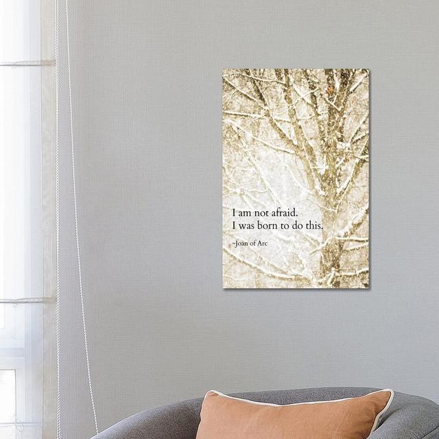 I Am Not Afraid by Debbra Obertanec - Wrapped Canvas Graphic Art Wayfair Samples Size: 66.04cm H x 45.72cm W x 1.9cm D on Productcaster.