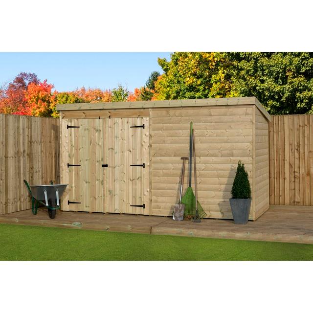 10 Ft. W x 5 Ft. D Shiplap Pent Wooden Shed Empire Sheds Ltd on Productcaster.