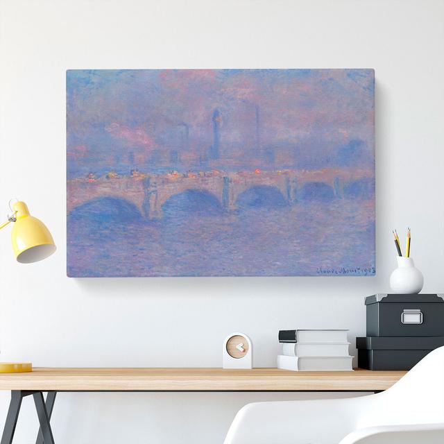 Waterloo Bridge In London Vol.1 by Claude Monet - Wrapped Canvas Painting East Urban Home Size: 40cm H x 60cm W x 3cm D on Productcaster.