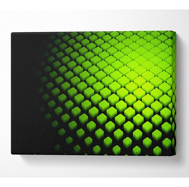 Lime Cubes - Print Metro Lane Size: 66cm H x 106.6cm W x 10cm D on Productcaster.