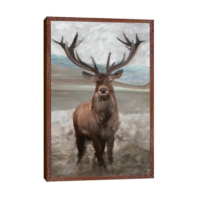 Grand Elk I - Painting Print on Canvas Union Rustic Size: 101.6cm H x 66.04cm W x 3.81cm D, Format: Classic Brown Wood Framed on Productcaster.