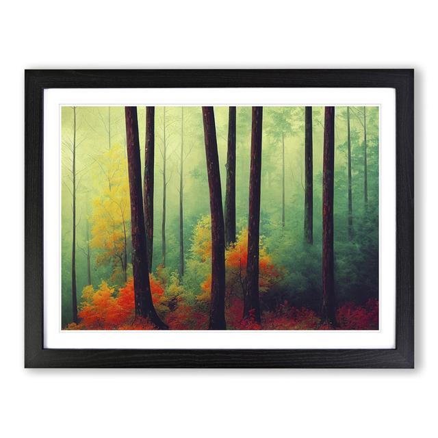 Forest Vol.7 - Single Picture Frame Painting Alpen Home Size: 25cm H x 34cm W x 2cm D, Frame Colour: Black Framed on Productcaster.