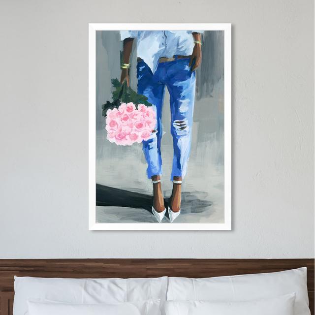 Me And My Bouquet - Print East Urban Home Size: 81cm H x 119cm W x 1cm D, Format: Picture Frame on Productcaster.