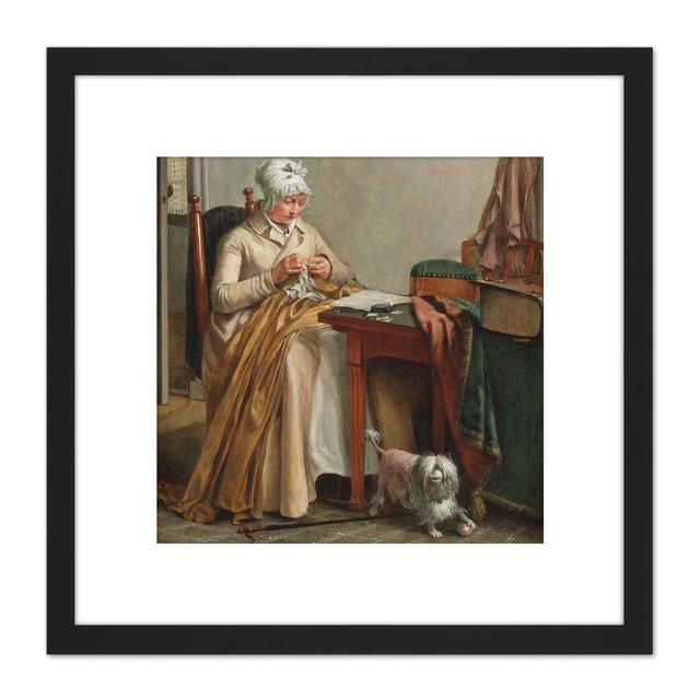 Hendriks Interior With Woman Sewing Dog Painting by Wybrand Hendriks - Single Picture Frame Painting Marlow Home Co. on Productcaster.