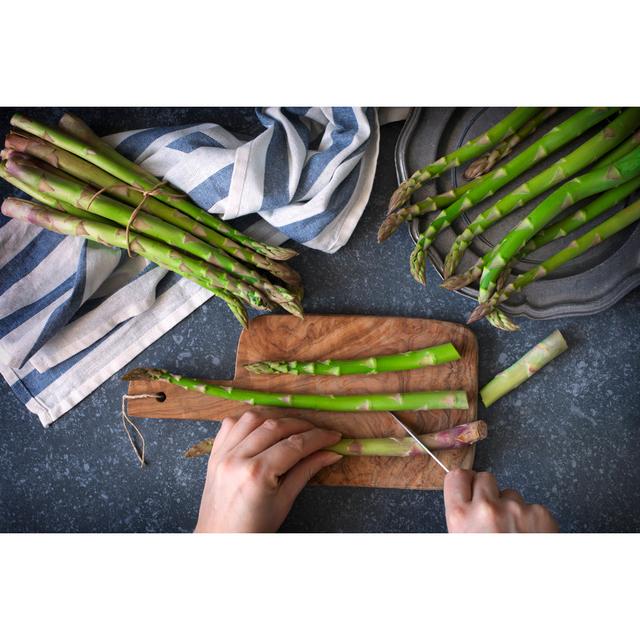 Fresh Raw Asparagus Ebern Designs Size: 51cm H x 76cm W x 3.8cm D on Productcaster.