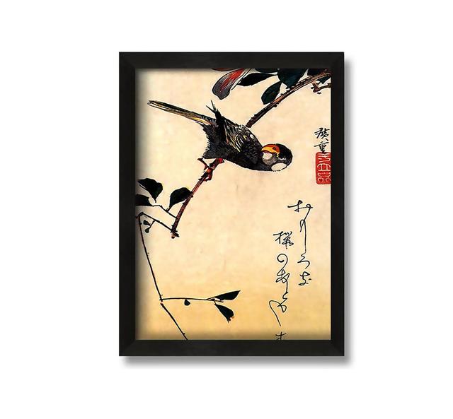 Hiroshige Java Sparrow and Magnolia - Picture Frame Painting on Canvas Ophelia & Co. on Productcaster.