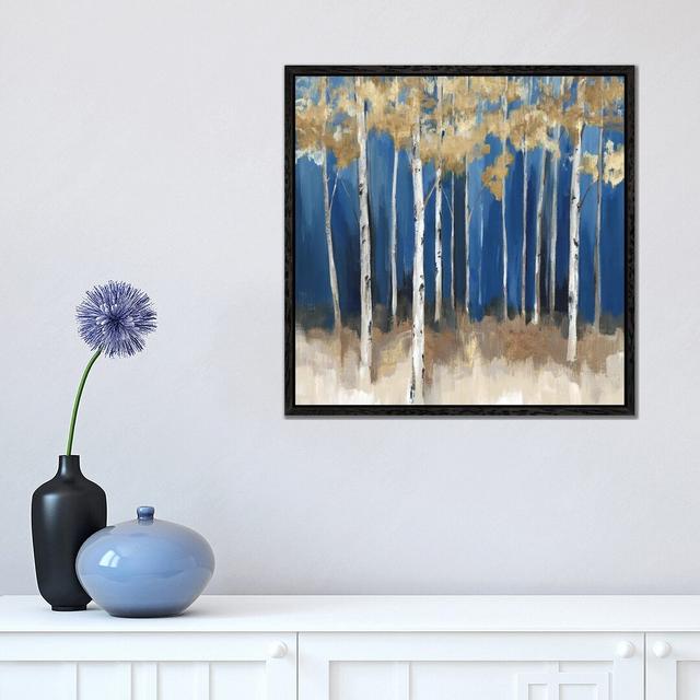 Midnight Indigo by Isabelle Z - Painting Print on Canvas Union Rustic Size: 45.72cm H x 45.72cm W x 3.81cm D, Format: Black Framed on Productcaster.