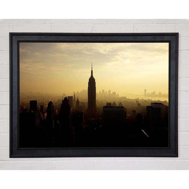 New York City Mist Framed Print Ebern Designs Size: 59.7cm H x 84.1cm W on Productcaster.