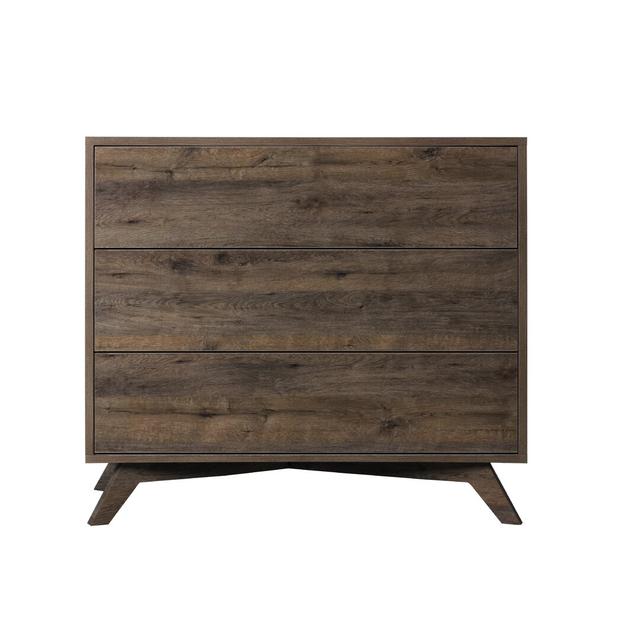 Skandi 3 Drawer Chest Ebern Designs Colour: Distressed Oak on Productcaster.