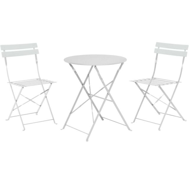 Elisee 2 Seater Bistro Set 17 Stories Colour: White on Productcaster.