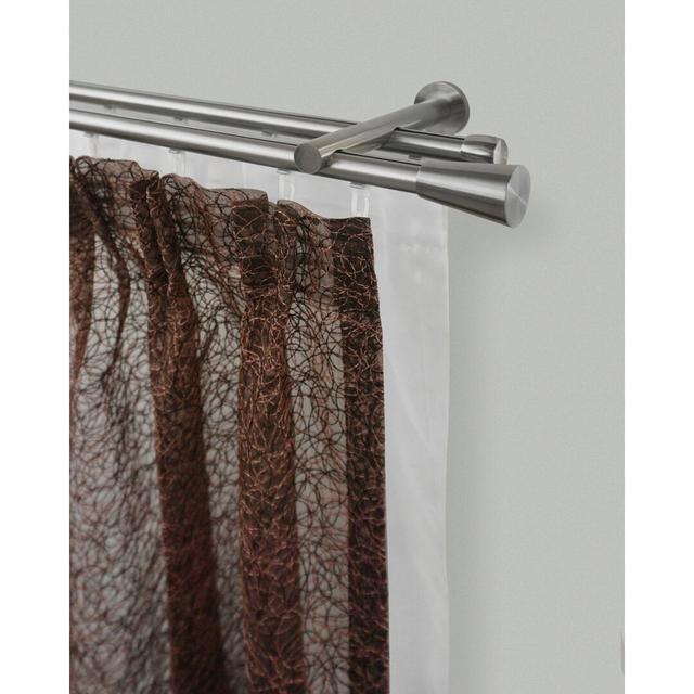 Cashen Curtain Double Pole Ebern Designs Size: 5cm H x 330cm W x 15cm D on Productcaster.