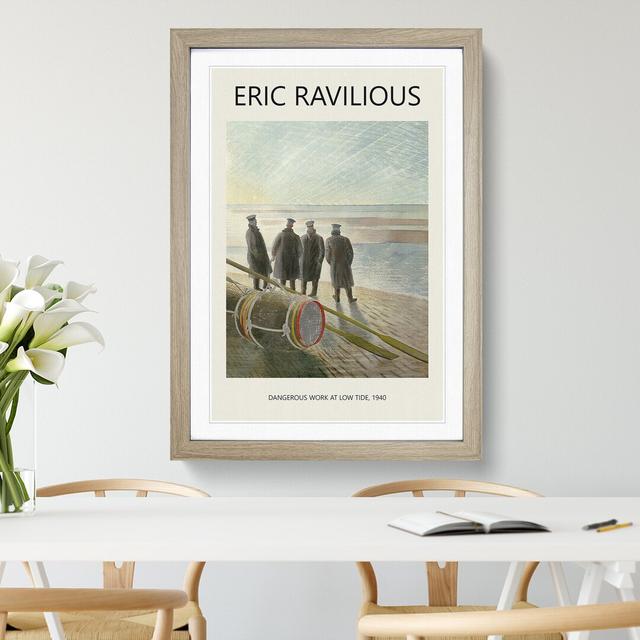 Dangerous Work by Eric Ravilious - Picture Frame Graphic Art East Urban Home Frame Option: Oak Framed, Size: 65cm H x 48cm W x 2cm D on Productcaster.