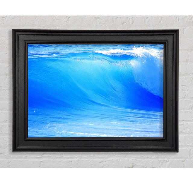 Blue Wave Framed Print Highland Dunes Size: 100cm H x 141.4cm W x 8cm D on Productcaster.