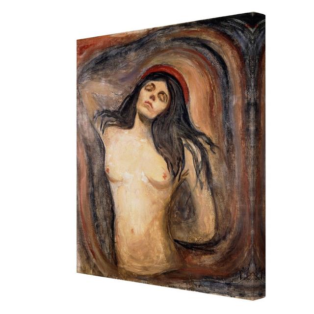 Madonna by Edvard Munch - Wrapped Canvas Graphic Art Print East Urban Home Size: 80cm L x 60cm W on Productcaster.