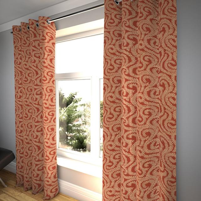 Holoman Tailored Eyelet Blackout Thermal Curtains (Set of 2) Ophelia & Co. Panel Size: Width 116 x Drop 137cm, Colour: Spice Orange on Productcaster.