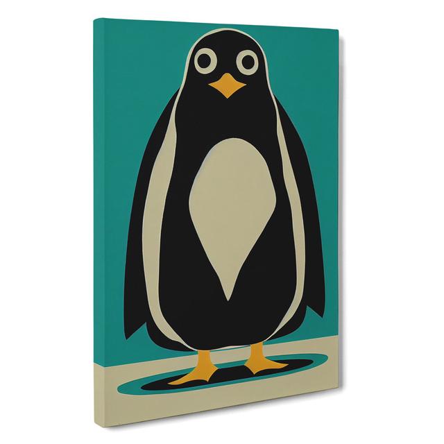 Penguin Abstract Art No.8 - Wrapped Canvas Print World Menagerie Size: 76cm H x 50cm W x 3cm D, Format: Wrapped Canvas on Productcaster.