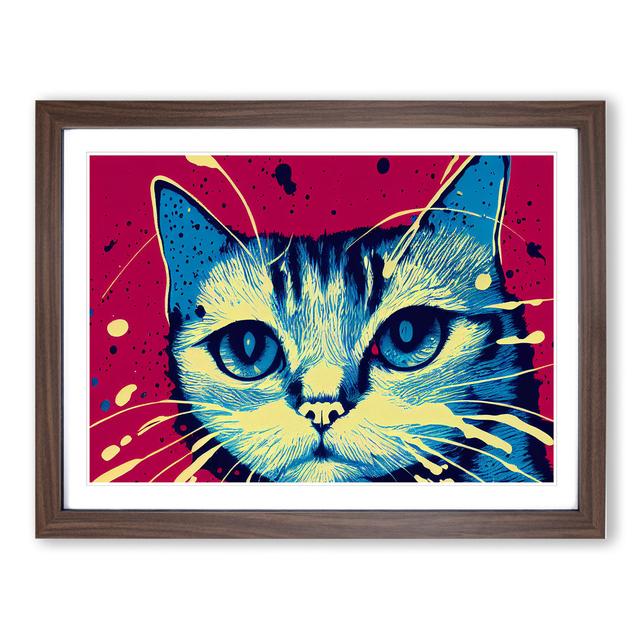 Cat Splashed Vol.7 Abstract - Picture Frame Graphic Art Marlow Home Co. Size: 46cm H x 64cm W x 2cm D, Frame Colour: Walnut Framed on Productcaster.