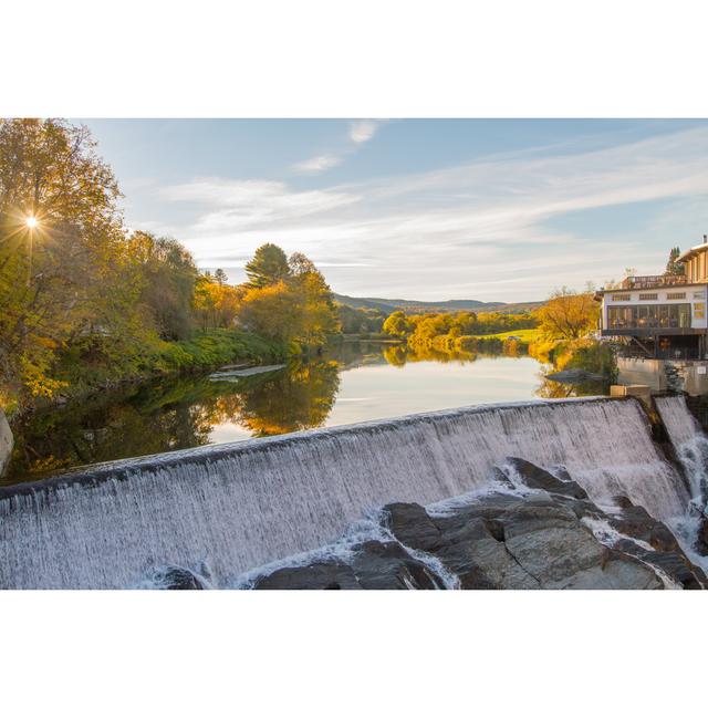 Storvik Storvik Waterfall In Quechee, Vermont - Wrapped Canvas Photograph Alpen Home Size: 61cm H x 91cm W x 3.8cm D on Productcaster.