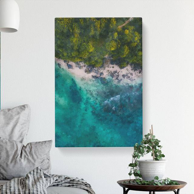 Padang Padang Beach In Bali - Wrapped Canvas Painting East Urban Home Size: 60cm H x 40cm W x 3cm D on Productcaster.