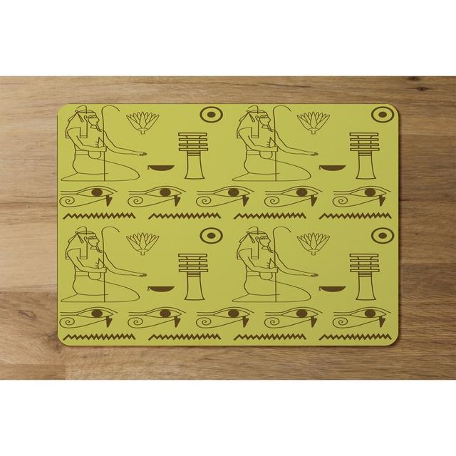 Armenag Egyptian Hieroglyphics Cork Placemat (Set of 4) Bloomsbury Market on Productcaster.