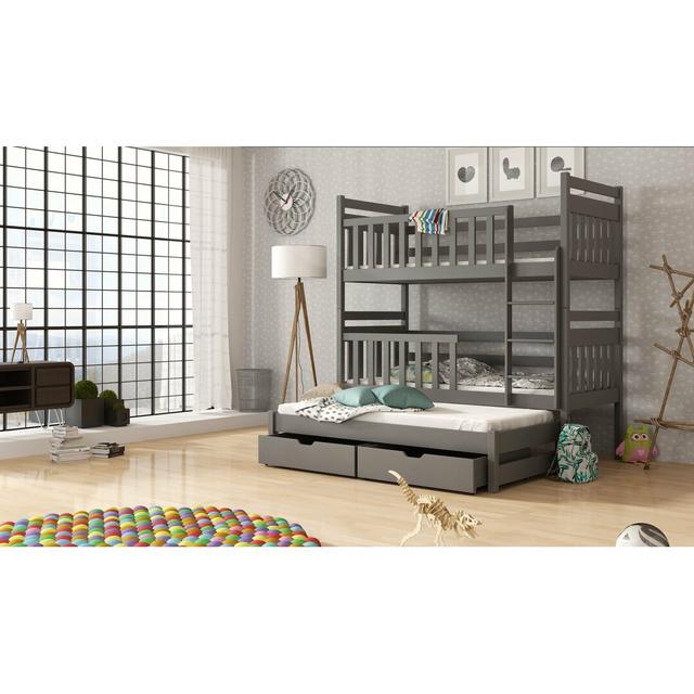 Bunk Bed with Storage Included in Graphite by Isabelle/Max with Bed Size: Single (3') on Productcaster.