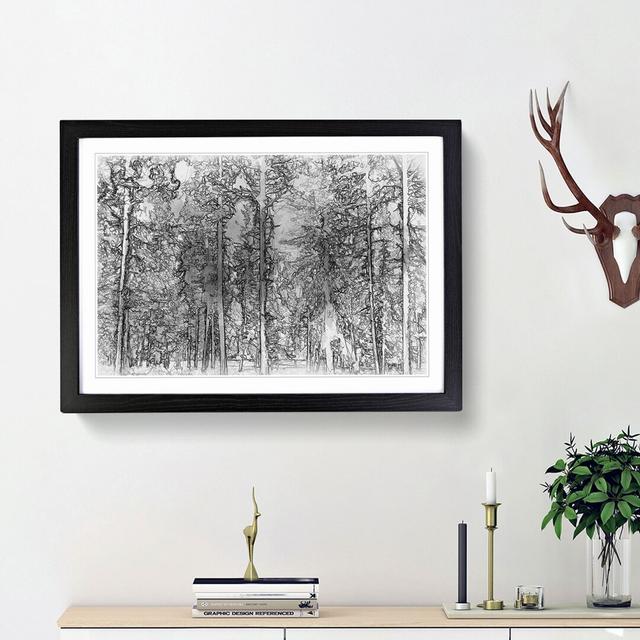 Montana Forest - Picture Frame Graphic Art Print East Urban Home Frame Option: Black Framed, Size: 48cm H x 65cm W x 2cm D on Productcaster.