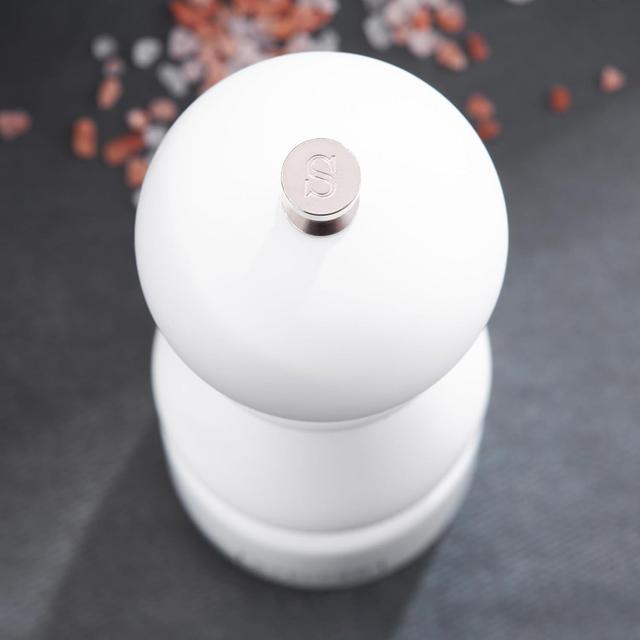 Stellar Kitchen Wood Salt Mill Stellar Colour: White, Size: 18cm on Productcaster.