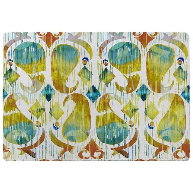 Driscoll Vibrant Designer Shaggy Teal/Yellow/Rust Rug East Urban Home Rug Size: Rectangle 160 x 230cm on Productcaster.