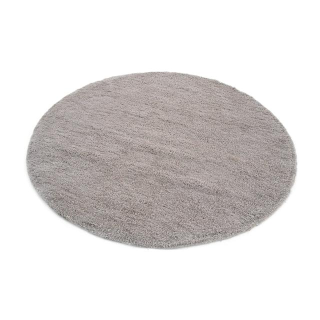 Softly Handmade Silver Rug Carpetfine Size: Round 160cm on Productcaster.