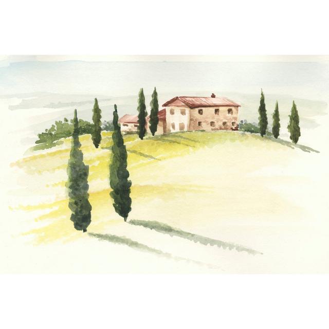 Tuscan Villa I by Jennifer Paxton Parker - Wrapped Canvas Painting Marlow Home Co. Size: 61cm H x 91cm W x 3.8cm D on Productcaster.