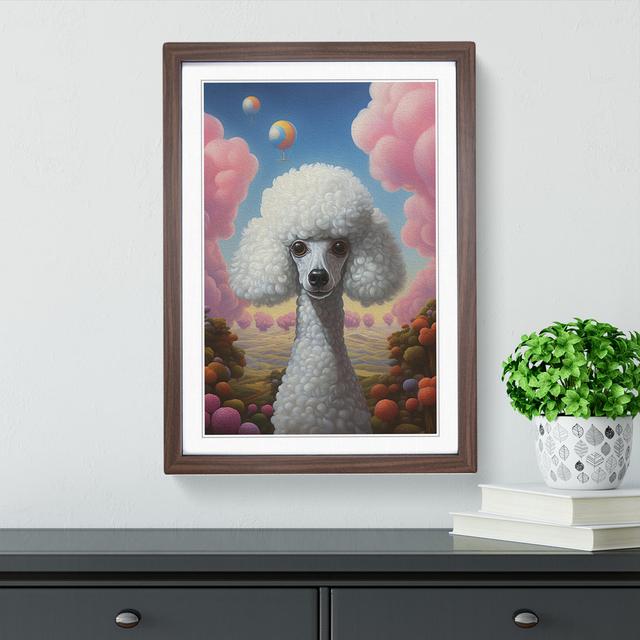 Poodle Surrealism Big Box Art Frame Colour: Walnut, Size: 34cm H x 25cm W x 2cm D on Productcaster.