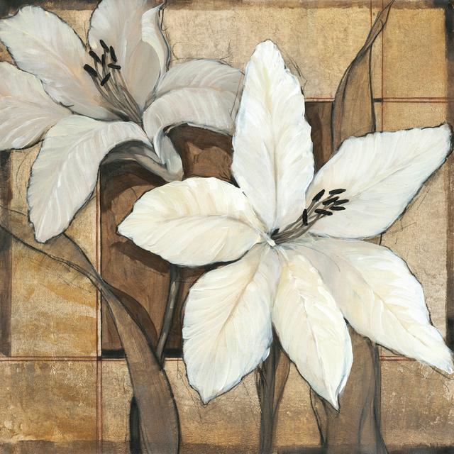 Non-Embellished Lilies I - Wrapped Canvas Painting Rosalind Wheeler Size: 76cm H x 76cm W on Productcaster.