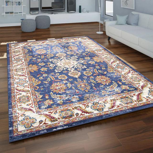 New Modern Traditional Living Room Hallway Runner Rug Bedroom Carpet Floor Mats Blue Marlow Home Co. Rug Size: Rectangle 120 x 170cm on Productcaster.