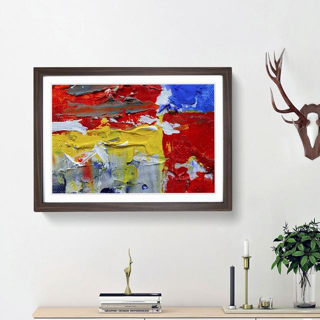 Abstract Art Painting Vol.456 by S.Johnson - Picture Frame Painting Print East Urban Home Frame Option: Walnut Framed, Size: 62cm H x 87cm W x 2cm D on Productcaster.