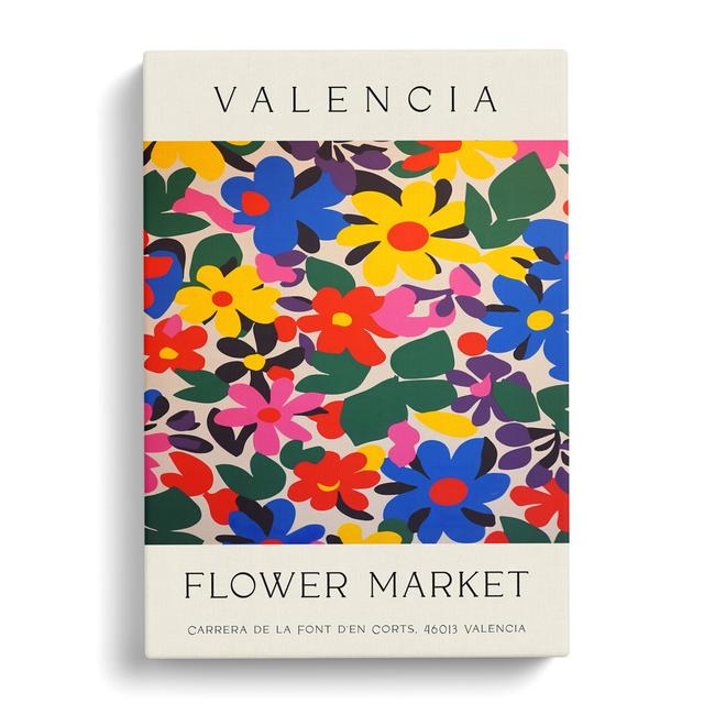 XMKTMKT-657 Valencia Flower Market Exhibition No. 8 - Wrapped Canvas Print George Oliver Size: 91cm H x 60cm W on Productcaster.